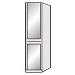 Durban Hinged-door wardrobe with Cornice / 1 mirrored door LHH