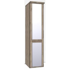 Durban Hinged-door wardrobe with Cornice / 1 mirrored door RHH Durban Hinged-door wardrobe with Cornice / 1 mirrored door RHH