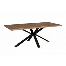 Forest Collection 200 x 95cm (Natural Oiled) With Spider Metal Leg Dining Table