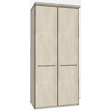 Zambia Hinged-door wardrobe with Cornice / 2 Door