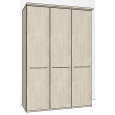 Zambia Hinged-door wardrobe with Cornice / 3 Door