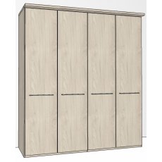 Zambia Hinged-door wardrobe with Cornice / 4 Door