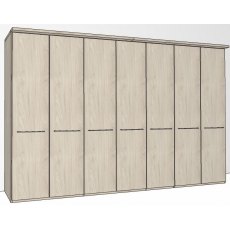 Zambia Hinged-door wardrobe with Cornice /  7 Door