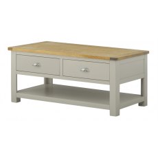 Coffee Table With Drawers - Stone