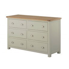 Tiverton Bedroom 6 Drawer Chest - Stone