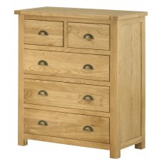 Tiverton Bedroom 2+3 Chest - Oak