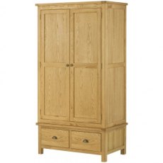 Tiverton Bedroom Gents Wardrobe - Oak