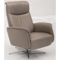 Ryder Swivel Chair Collection Medium Manual Recliner - Base A Soleda Leather