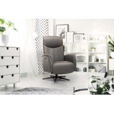 Ryder Swivel Chair Collection Large Manual Recliner - Base A Soleda Leather