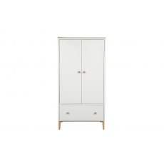 Larvik Bedroom Collection  Cashmere and Oak 2 Door Wardrobe