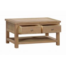 Banham Dining Oak Coffee Table with Drawers