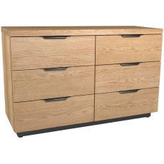 Studio Bedroom 3+3 Wide Drawer Chest