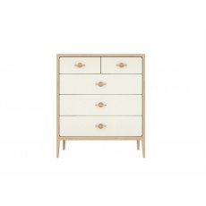 Jardino Bedroom Collection Chest of 5 drawers (2+3)