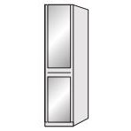 Zambia Hinged-door wardrobe with Cornice / 1 mirrored door RHH