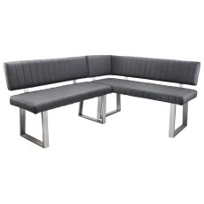 Veneto Corner Bench Set Right Hand - Dark Grey