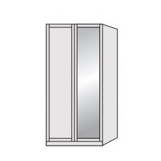 Airedale Oak Top 2 Doors Wardrobe - 1 Mirror Door