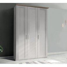 Airedale Oak Top 2 Doors Wardrobe - 2 Mirrored Doors