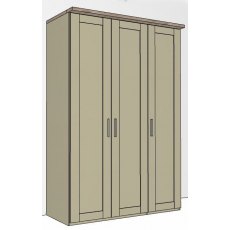 Airedale Oak Top 3 Doors Wardrobe - Plain Doors