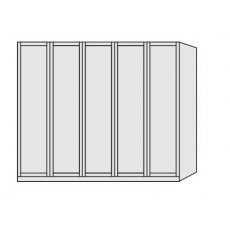 Airedale Oak Top 5 Doors Wardrobe - Plain Doors