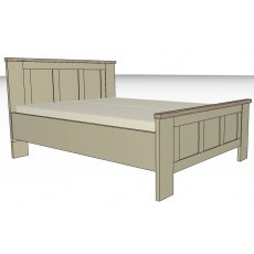 Airedale Oak Top Double Bed Frame Including Bed