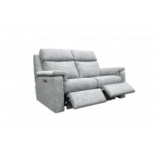 G Plan Ellis Small Sofa Electric Recliner DBL with Headrest and Lumbar with USB Fabric - W