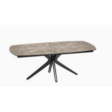 Vancouver Extending Dining Table 200/260 Argile - Black lacquered steel legs