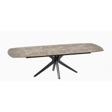 Vancouver Extending Dining Table 200/260 Argile - Black lacquered steel legs