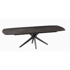 Vancouver Extending Dining Table Steel 200/260- Black lacquered steel legs