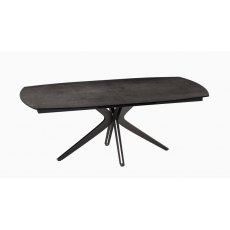 Vancouver Extending Dining Table Steel 200/260- Black lacquered steel legs