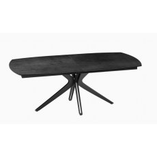 Vancouver Extending Dining Table 200/260- Titanium -Black lacquered steel legs