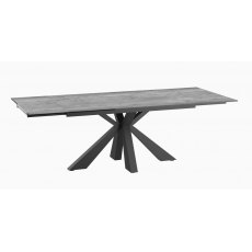 Ottawa Extending Dining Table 150/230 - Silver - Grey lacquered steel legs