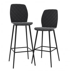 Vegas Swivel Bar stool 100cm High - Seat Height 65cm - Charcoal