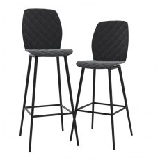 Vegas Swivel Barstool 100cm High - Seat Height 65cm - Charcoal