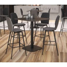 Vegas Swivel Barstool 100cm High - Seat Height 65cm - Charcoal