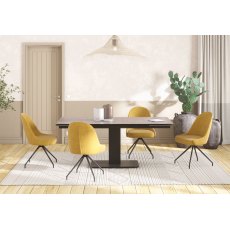 Miami Swivel Dining Chair - Ochre Yellow