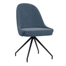 Miami Swivel Dining Chair - Blue