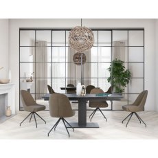 Miami  Swivel Dining Chair - Taupe