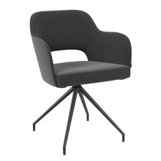 Chicago Swivel Dining Chair - Charcoal