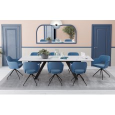 Chicago Swivel Dining Chair - Blue