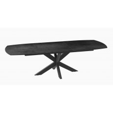 Phoenix Extending Dining Table 200/260  -Titanium  - Black lacquered steel legs