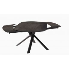 Kheops Extending Dining Table 130/190 - Steel - Black lacquered steel legs