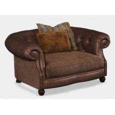 Tetrad Kensington Collection Snuggler Chair Vintage Velvet/Leather Mix