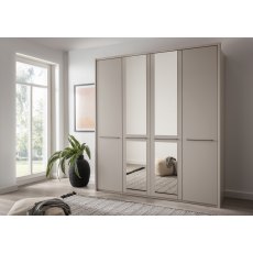 Zambia Collection Functional units with passepartout frame/ 4 Door 2 Drawer / Handles in silver
