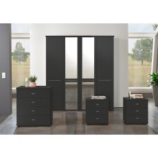 Zambia Collection Functional units with passepartout frame/ 5 Door 2 Drawer / Handles in silver