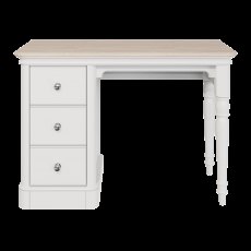 Kentwell Oak Top Single Pedestal Dressing Table - Soft Close Drawers