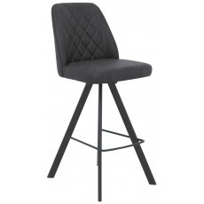 Conrad Collection Swivel Bar Stool - Grey