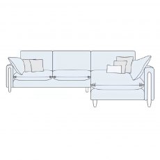 Ryker Collection Chaise Settee - Right Hand Facing B Grade Fabric