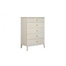 Sassari Tall 5 Drawer Chest  - Stone