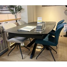Phoenix 200-260 Extending Table 4 x New York Grey Chairs 2 New York Blue Chairs