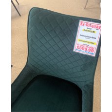 Set of 6 Lusso Dark Green Dining Chair